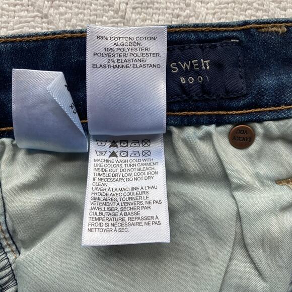 NWT Lucky Brand Sweet Boot Mid-Rise Jeans Womens Size 28 Dark Wash Stretch Denim - Picture 8 of 10